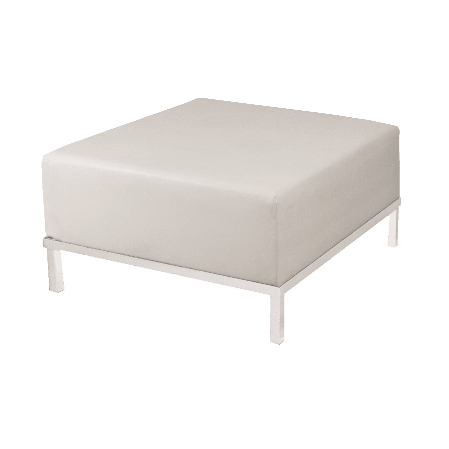 XL Hocker weiss mit Husse